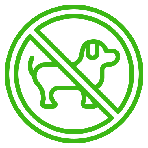 Neon green no dogs allowed symbol